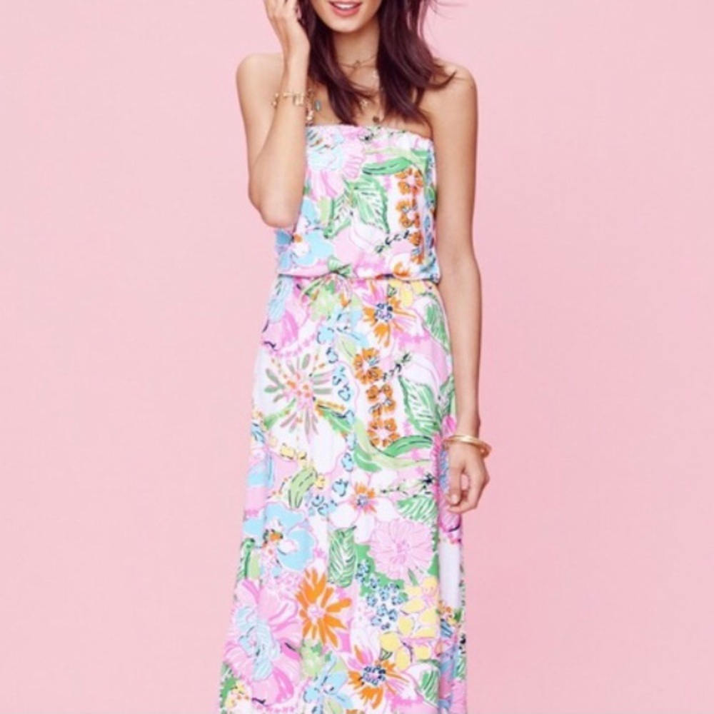 Lilly Pulitzer for target strapless dress sz s